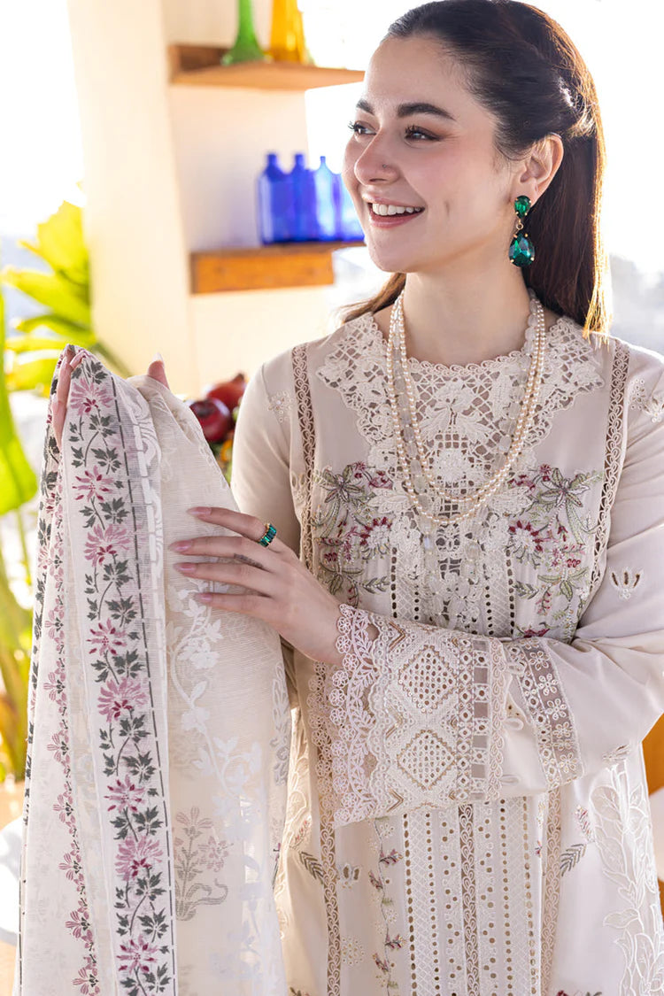 QALAMQAR-3PC LAWN EMBROIDERED SUIT-NEL-4020