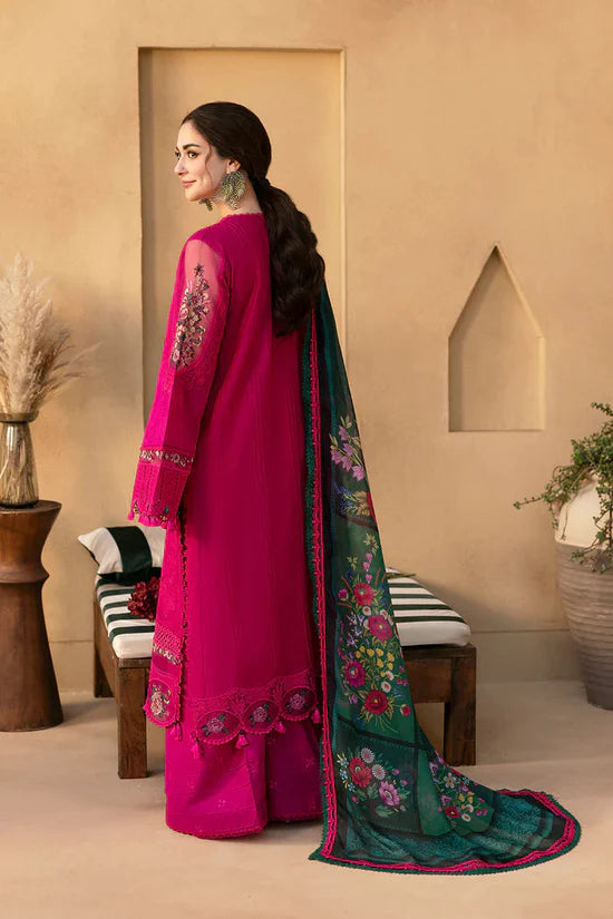JADE-3PC LAWN CHIKANKARI EMBROIDERED SUIT-NEL-4015