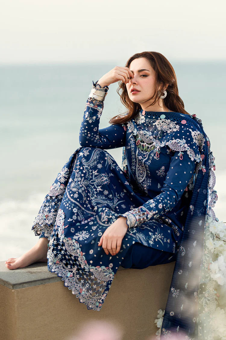 QALAMKAR-3PC LAWN EMBROIDERED SUIT-NEL-878