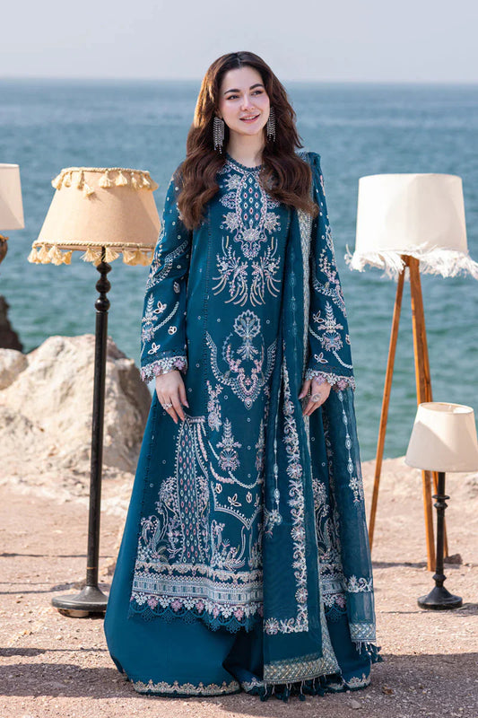 QALAMQAR-3PC DHANAK EMBROIDERED SUIT NEH-4021