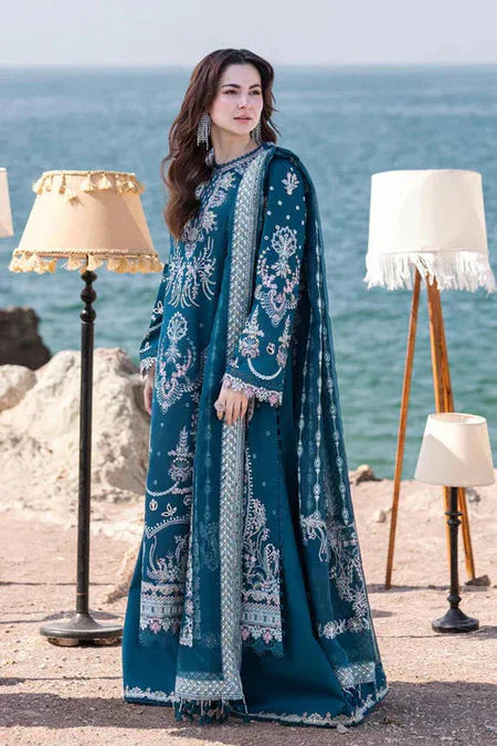 QALAMQAR-3PC DHANAK EMBROIDERED SUIT NEH-4021