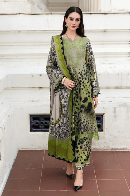 CHARIZMA-3PC KHADDAR PRINTED EMB SUIT NEH-2666