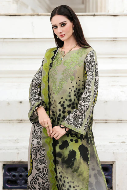 CHARIZMA-3PC KHADDAR PRINTED EMB SUIT NEH-2666