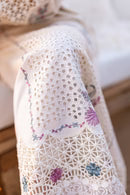 QALAMQAR-3PC CHIKANKARI EMBROIDERED SUIT-NEL-599
