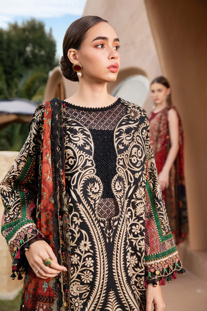 MARIA.B-3PC LAWN EMBROIDERED PRINTED SUIT-NEL-888