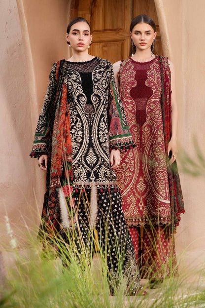 MARIA.B-3PC LAWN EMBROIDERED PRINTED SUIT-NEL-888