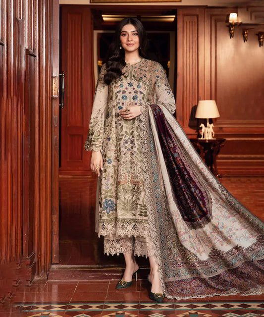ASIM JOFA-3PC LAWN EMBROIDERED SUIT-NEL-4020