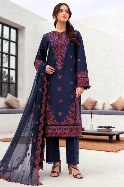 JAZMIN-3PC LAWN EMBROIDERED SUIT-NEL-000