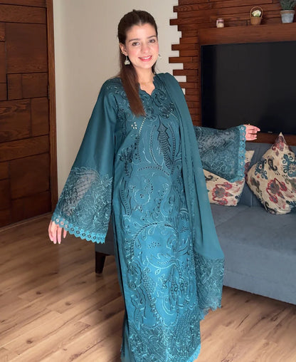 3PC LAWN EMBROIDERED SUIT-NEL-4010