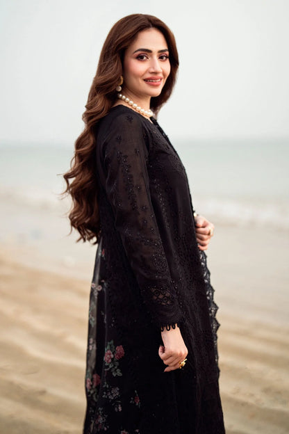 NUREH-3PC DHANAK EMBROIDERED SUIT NEL-4119