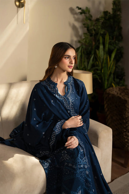 SAPPHIRE-3PC DHANAK EMBROIDERED SUIT NEH-4392