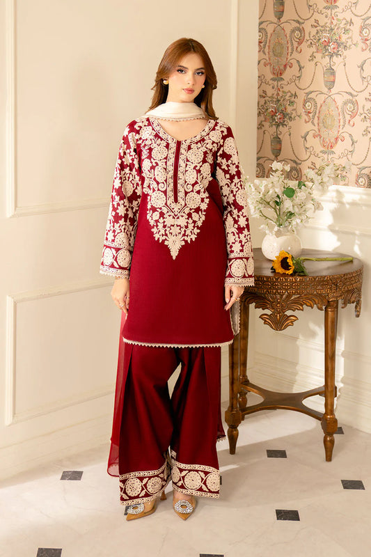 JAZMIN-3PC LAWN EMBROIDERED SUIT-NEL-555