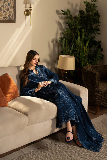 SAPPHIRE-3PC DHANAK EMBROIDERED SUIT NEH-4392