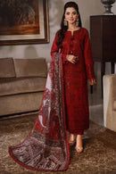 ASIM JOFA-3PC DHANAK EMBROIDRED SUIT NEL-890