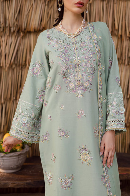 BATIK-3PC LAWN EMBROIDERED SHIRT WITH CHIFFON EMBROIDERED DUPATTA AND EMB TROUSER-NEL-4007