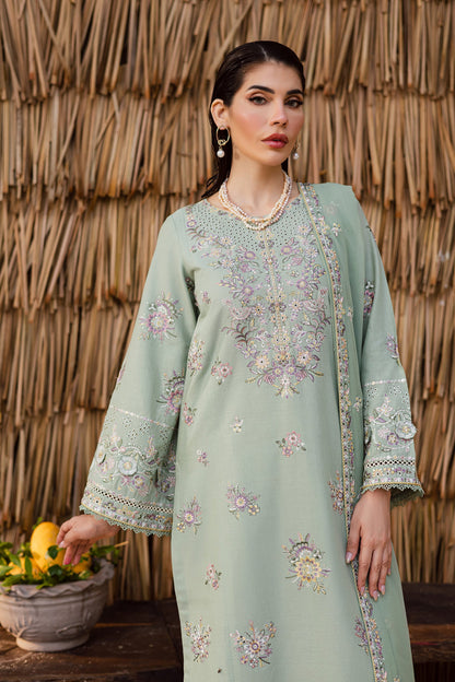 BATIK-3PC LAWN EMBROIDERED SHIRT WITH CHIFFON EMBROIDERED DUPATTA AND EMB TROUSER-NEL-4007