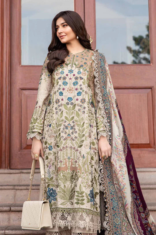 ASIM JOFA-3PC LAWN EMBROIDERED SUIT-NEL-4020