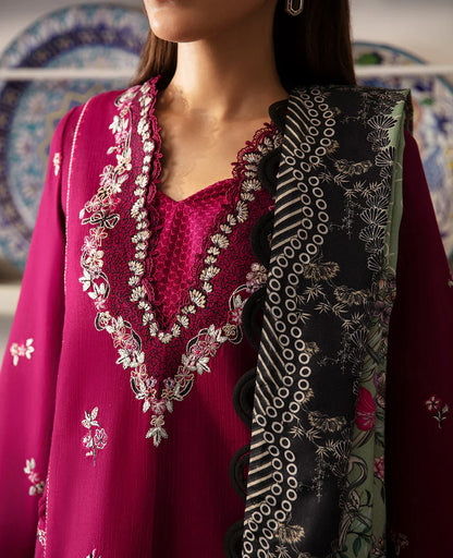 REPUBLIC-3PC DHANAK EMBROIDERED SUIT LEH-4209