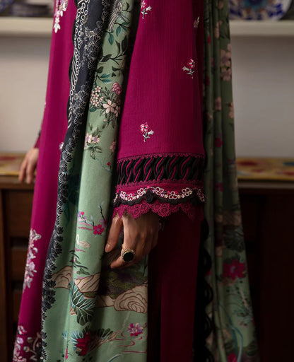 REPUBLIC-3PC DHANAK EMBROIDERED SUIT LEH-4209