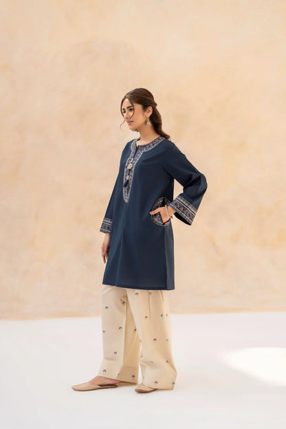 LAZULI-2PC LAWN EMBROIDERED SHIRT WITH LAWN EMBROIDERED TROUSER-NEL-501