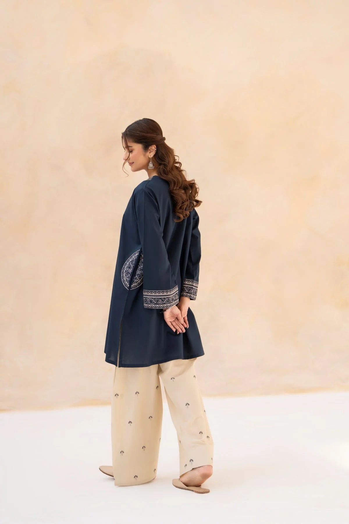 LAZULI-2PC LAWN EMBROIDERED SHIRT WITH LAWN EMBROIDERED TROUSER-NEL-501