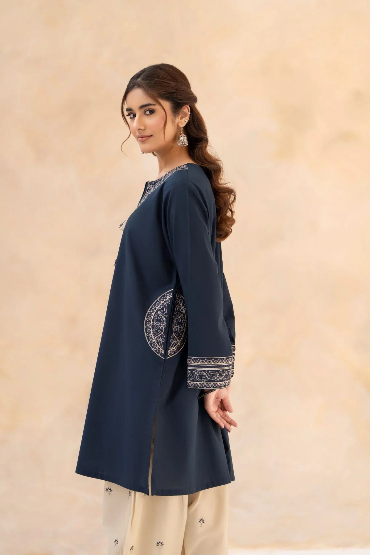 LAZULI-2PC LAWN EMBROIDERED SHIRT WITH LAWN EMBROIDERED TROUSER-NEL-501