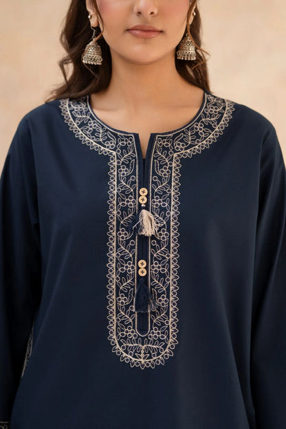 LAZULI-2PC LAWN EMBROIDERED SHIRT WITH LAWN EMBROIDERED TROUSER-NEL-501