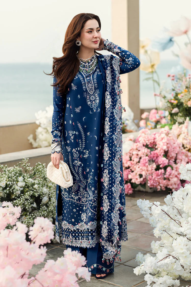 QALAMKAR-3PC LAWN EMBROIDERED SUIT-NEL-878