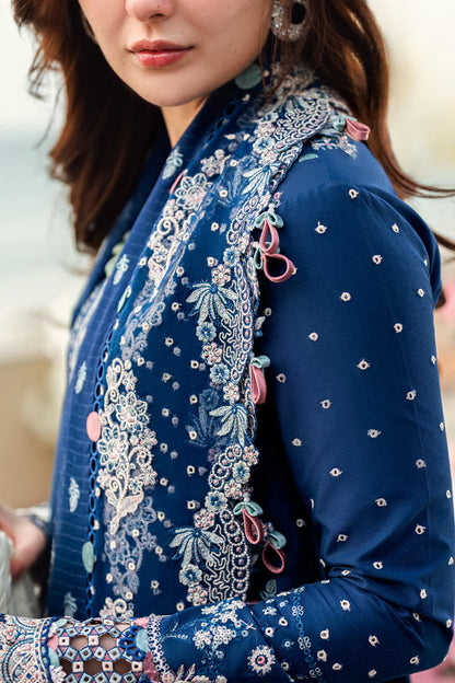 QALAMKAR-3PC LAWN EMBROIDERED SUIT-NEL-878