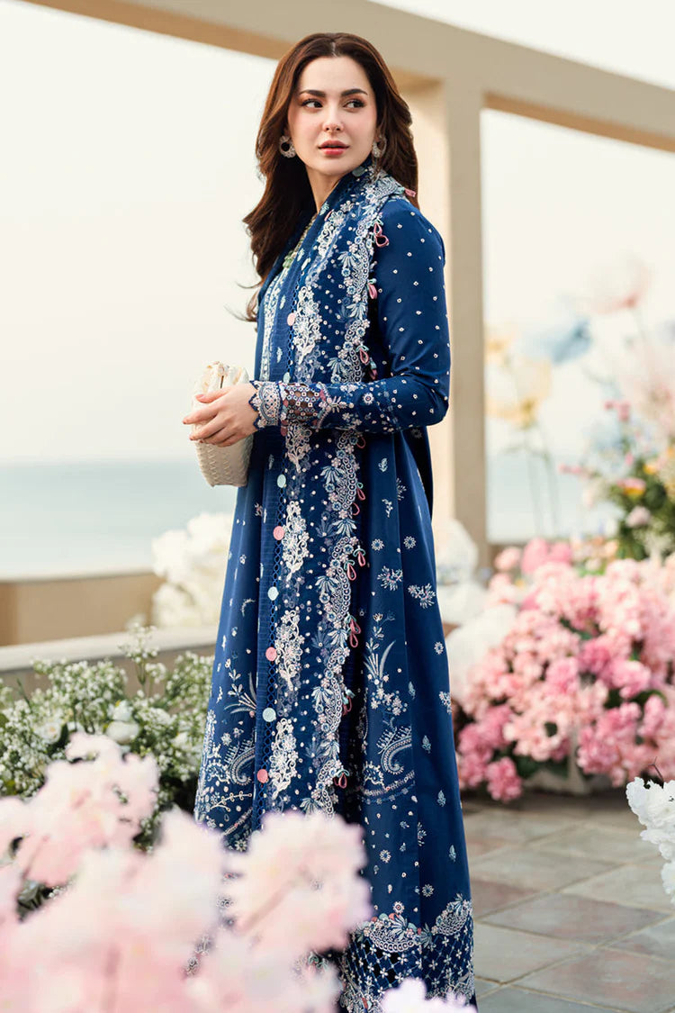QALAMKAR-3PC LAWN EMBROIDERED SUIT-NEL-878