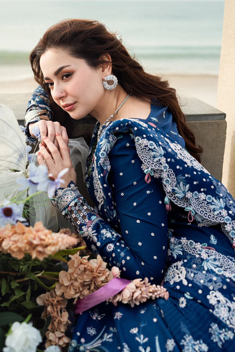 QALAMKAR-3PC LAWN EMBROIDERED SUIT-NEL-878