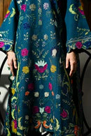 ZAIB-3PC DHANAK EMBROIDERED SUIT NEL -701