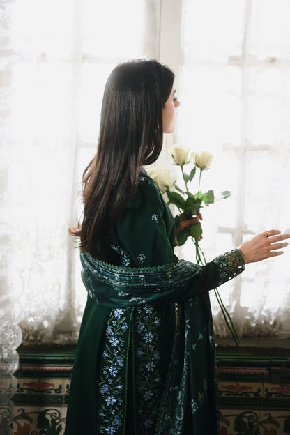 ZAIB-3PC KARANDI EMBROIDERED SUIT NEL-601