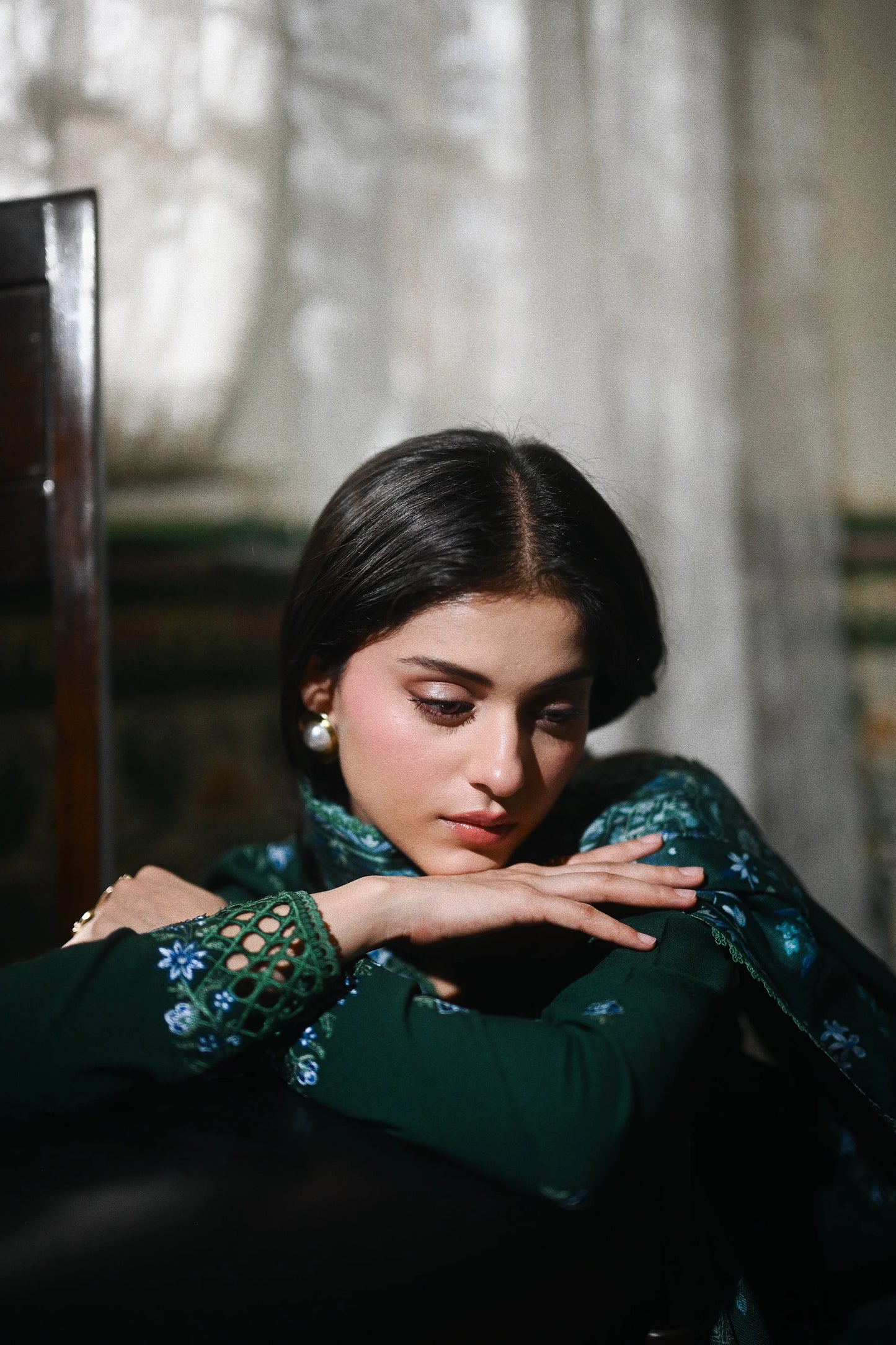 ZAIB-3PC KARANDI EMBROIDERED SUIT NEL-601