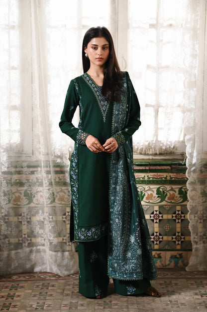 ZAIB-3PC KARANDI EMBROIDERED SUIT NEL-601