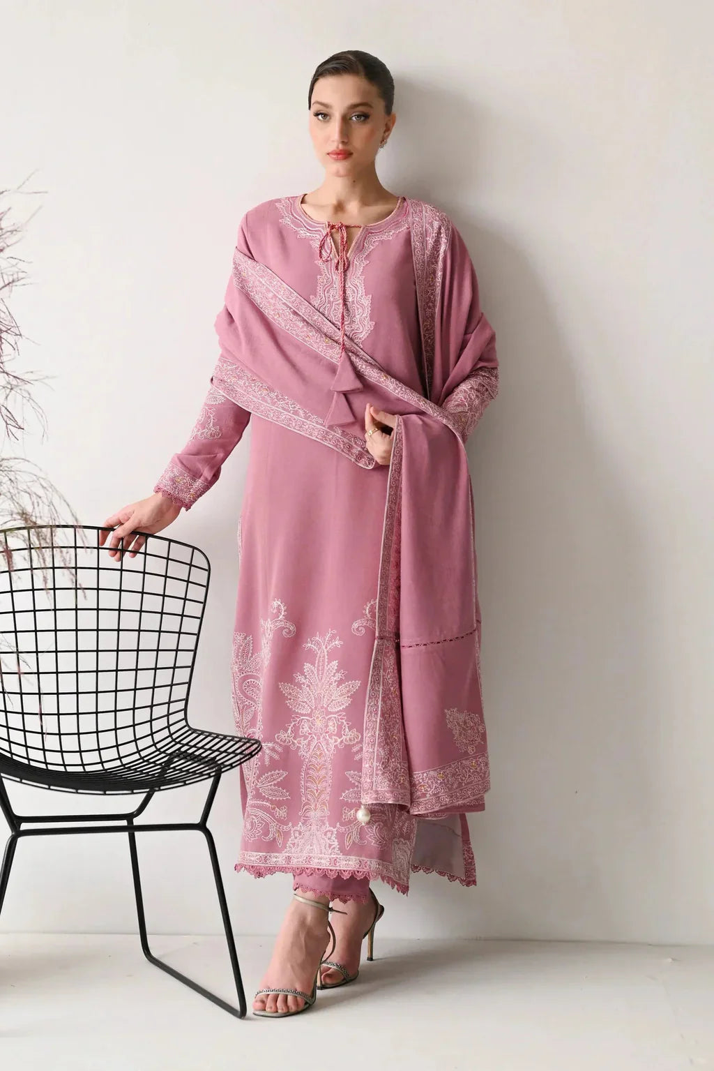 BATIK-3PC DHANAK EMBROIDERED SUIT LEH-4189