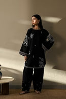ZAIB-3PC DHANAK EMBROIDERED SUIT NEL-330
