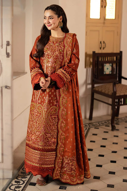 ASIM JOFA-3PC DHANAK EMBROIDERED SUIT NEH-4330