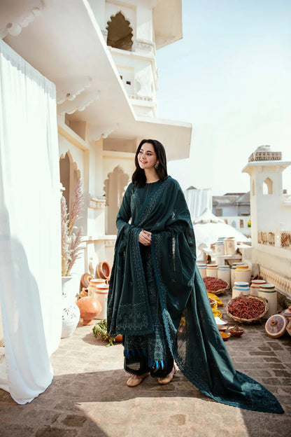 FLORENT-3PC DHANAK EMBROIDERED SUIT NEH-4160