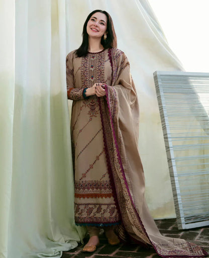 FLORENT-3PC DHANAK EMBROIDERED SUIT LEH-4148