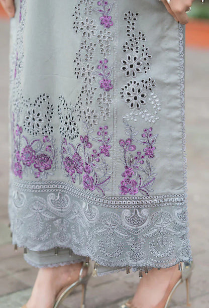 LIBASS-3PC LAWN CHICKENKARI EMBROIDERED SUIT-NEL-4012
