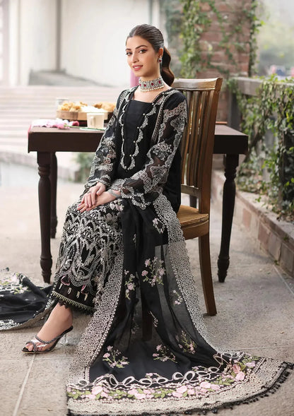ASIM JOFA-3PC DHANAK EMBROIDERED SUIT-NEL 4426