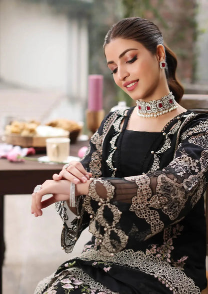 ASIM JOFA-3PC DHANAK EMBROIDERED SUIT-NEL 4426