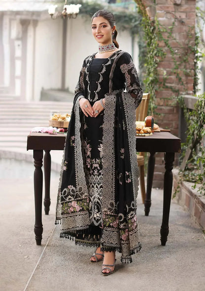 ASIM JOFA-3PC DHANAK EMBROIDERED SUIT-NEL 4426