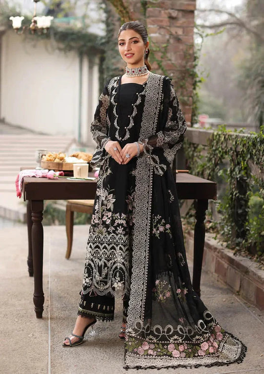 ASIM JOFA-3PC DHANAK EMBROIDERED SUIT-NEL 4426