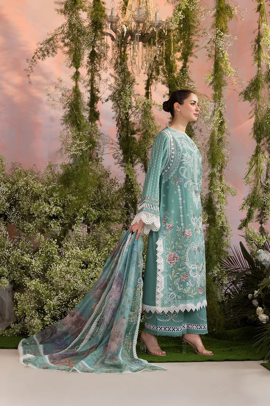 SOBIA NAZIR-3PC LAWN CHIKAN EMBROIDERED SUIT-NEL4017