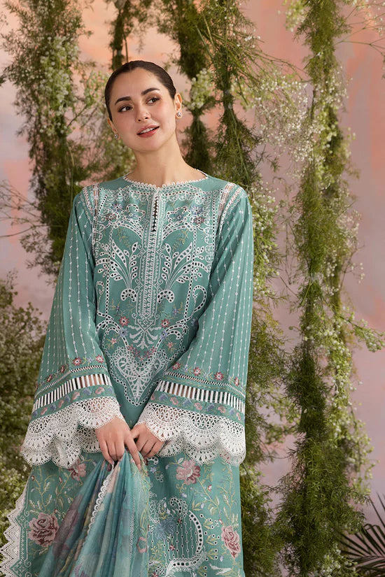 SOBIA NAZIR-3PC LAWN CHIKAN EMBROIDERED SUIT-NEL4017