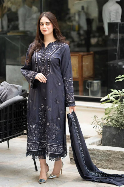 LIBASS-3PC DHANAK EMBROIDERED SUIT NEH-4224