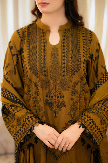 LIBASS-3PC STITCHED DHANAK EMBROIDERED SUIT NEL-01