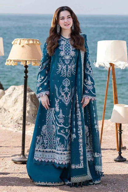 QALAMQAR-3PC DHANAK EMBROIDERED SUIT NEH-4021